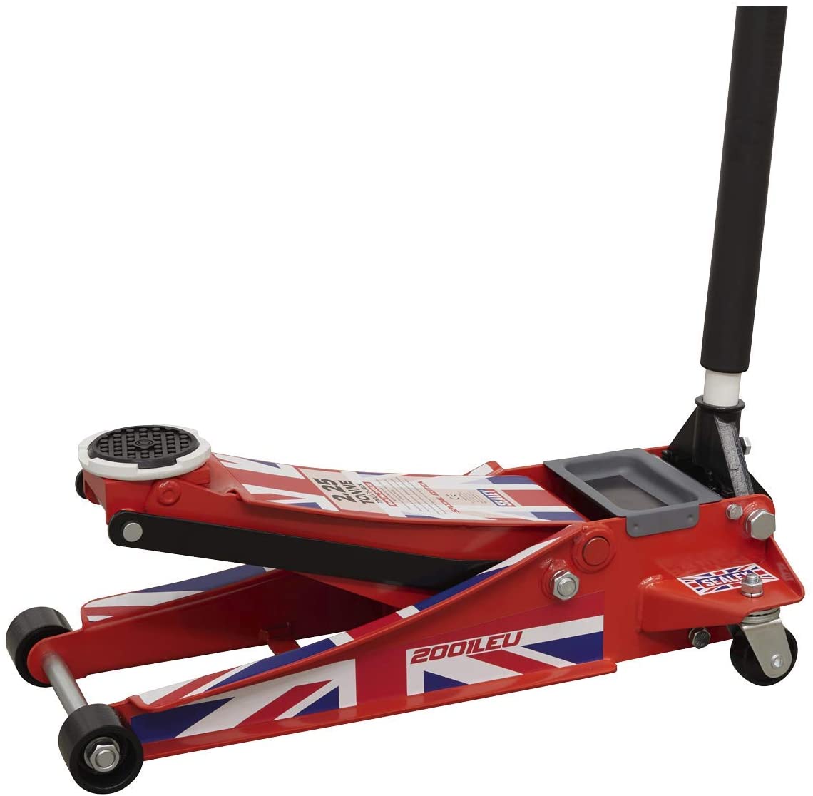 SEALEY - 2001LEU Trolley Jack 2.25tonne Low Entry Rocket Lift Union Flag