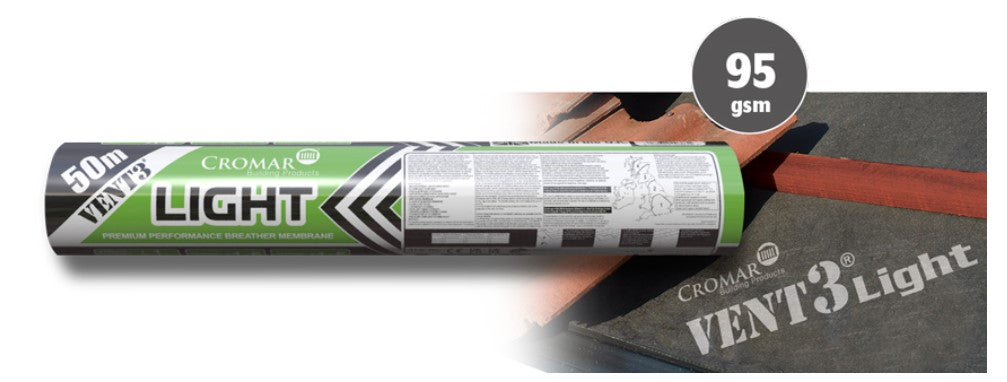 VENT 3 LIGHT lightweight performance breatheable Roofing underlay 1m x 50m