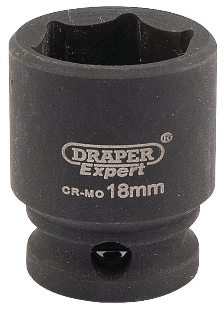 Draper 18MM IMPACT SOCKET 3/8DR 06878 3/8" Sq. Dr. Draper Expert HI-TORQÂ® Metric Impact Sockets
