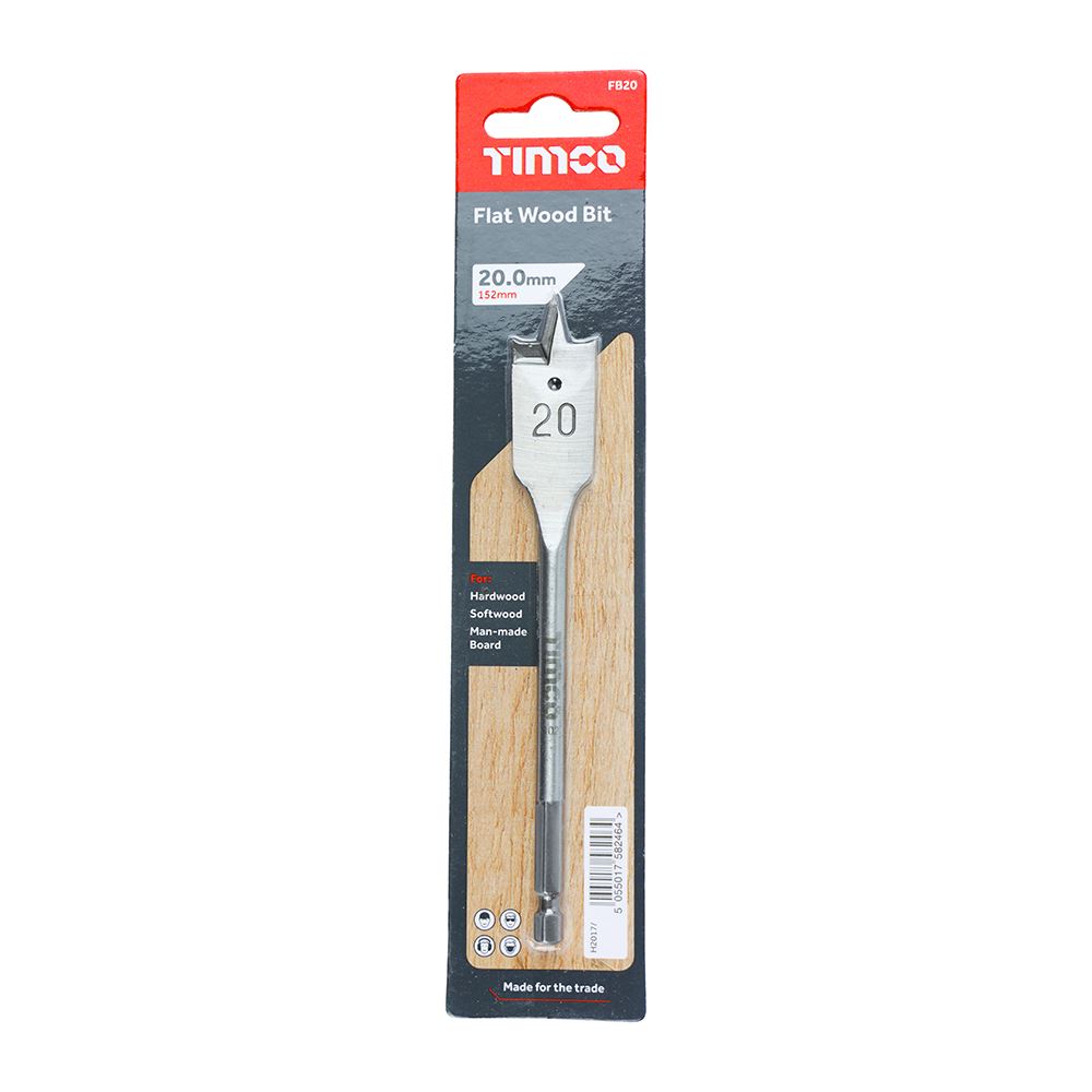 TIMCO Flat Wood Bit 20.0 x 152 Pack 1