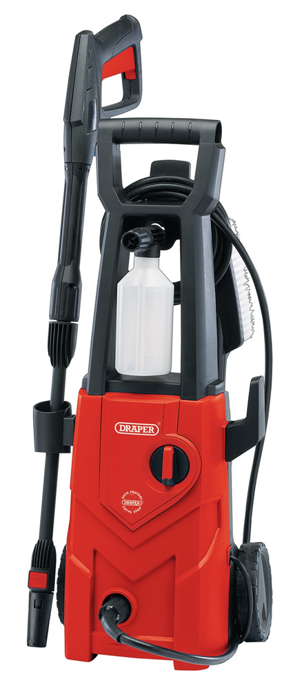 Draper 1600W 135 BAR PRESSURE WASHER 00786 230V Pressure Washer, 1,600W, 135bar, Red