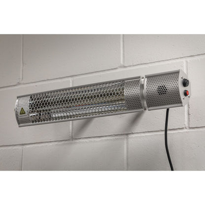 Sealey IWMH2000R High Efficiency Wall Mounting Infrared Short Wave Heater 2000W | 1000/2000W, 230V, Remote Control, Tip-Over Switch