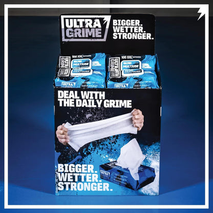 UltraGrime PRO Multiuse Wet Wipes XXL 100 Pack Heavy Duty Cleaning Wipes