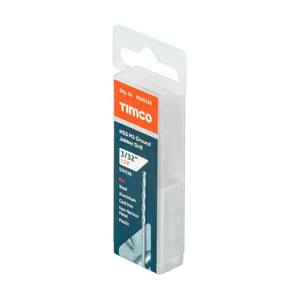 TIMCO HSS-G Jobber Drill Bit M2 3/32" Pack 10