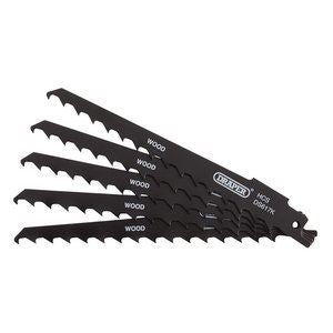 Draper RECIP SAW BLADE 5PCS - S617K 43066 Reciprocating Saw Blades for Wood and Plastic Cutting