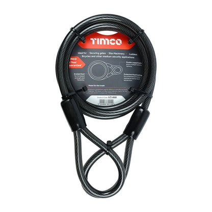 TIMCO Looped Security Cable 10mm x 1.8m Pack 1