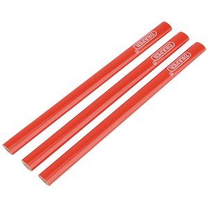 34180 Draper Carpenters Pencils, 174mm (Pack of 3) CP/3 Gauges and Mark Making Professional Trade DIY Workshop Garage Use
