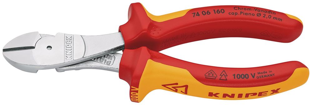 Draper HD HI-LEVERAGE CUTTER VDE160MM 82412 82412 VDE Insulated High Leverage Diagonal Cutters