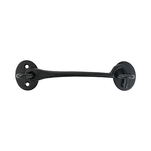 TIMCO Cabin Hook Cast Iron Black 12" Black Pack 1