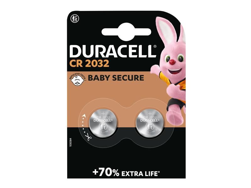 Duracell S5737 CR2032 Coin Lithium Battery (Pack 2)