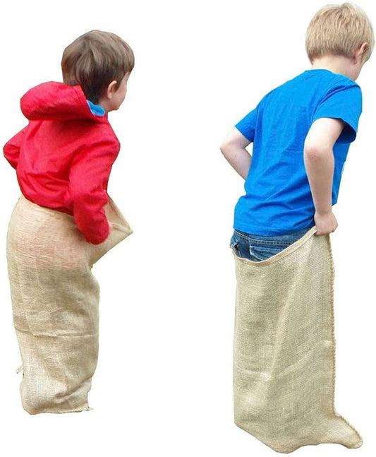 Yuzet Adults and Kids School Sports Day Jump Sack Race Racing Hessian Jute Bag