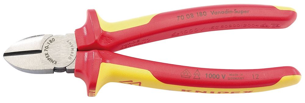 Draper VDE DIA CUT. NIPPERS 180MM 32021 VDE Fully Insulated Diagonal Side Cutters