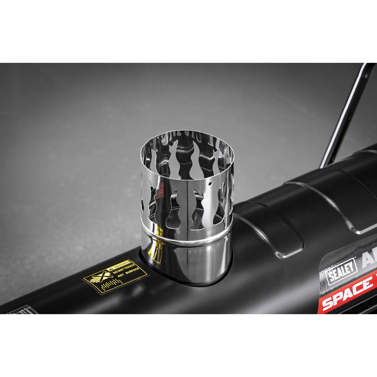 Sealey ABI600 Space Warmer Indirect Kerosene/Diesel Heater with Wheels 68,000Btu/hr | 68,242Btu/hr(20kW), 230V ~ 50Hz, Thermostat, Wheels