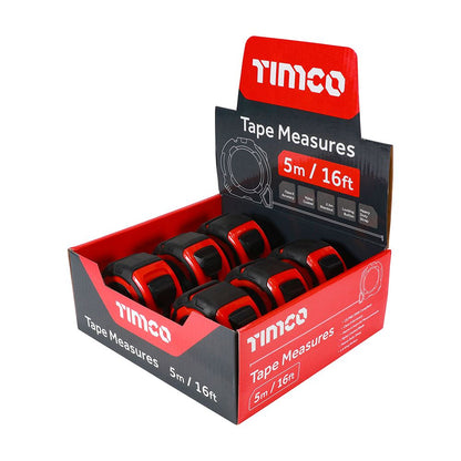 MOQ - TIMCO Tape Measure 5m/16ft x 25mm Pack 1