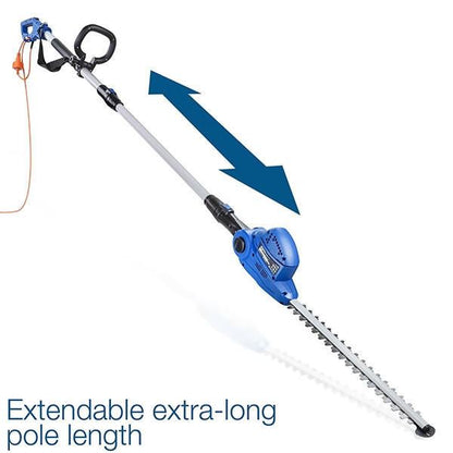 Hyundai HYPHT550E Electric Hedge Trimmer 550W 450mm Corded Long Reach Hedge Cutter Garden Trimmer Garden Hedge Cutter