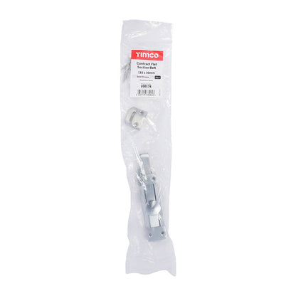 TIMCO Flat Section Bolt Sat. Chrome 135 x 30mm Pack 1