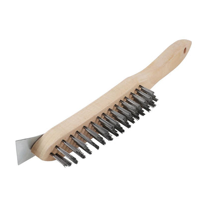 TIMCO Wire Brush & Scraper Steel 4 Rows Pack 1