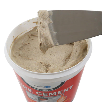 Bond It Fire Cement Buff 2kg Ready Mixed Heat Resistant Cement for Fireplaces Stoves Boilers Flues Fire Backs and High Temperature Repairs