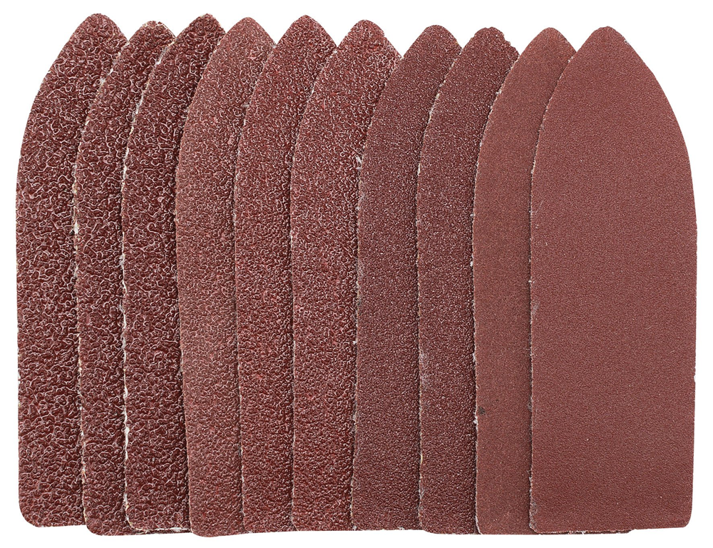 Draper 22X67 ASSORT H&L A/O SHEETPK10 02930 Aluminium Oxide Finger Sanding Sheets, 67 x 67 x 22mm
