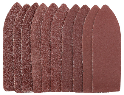 Draper 22X67 ASSORT H&L A/O SHEETPK10 02930 Aluminium Oxide Finger Sanding Sheets, 67 x 67 x 22mm