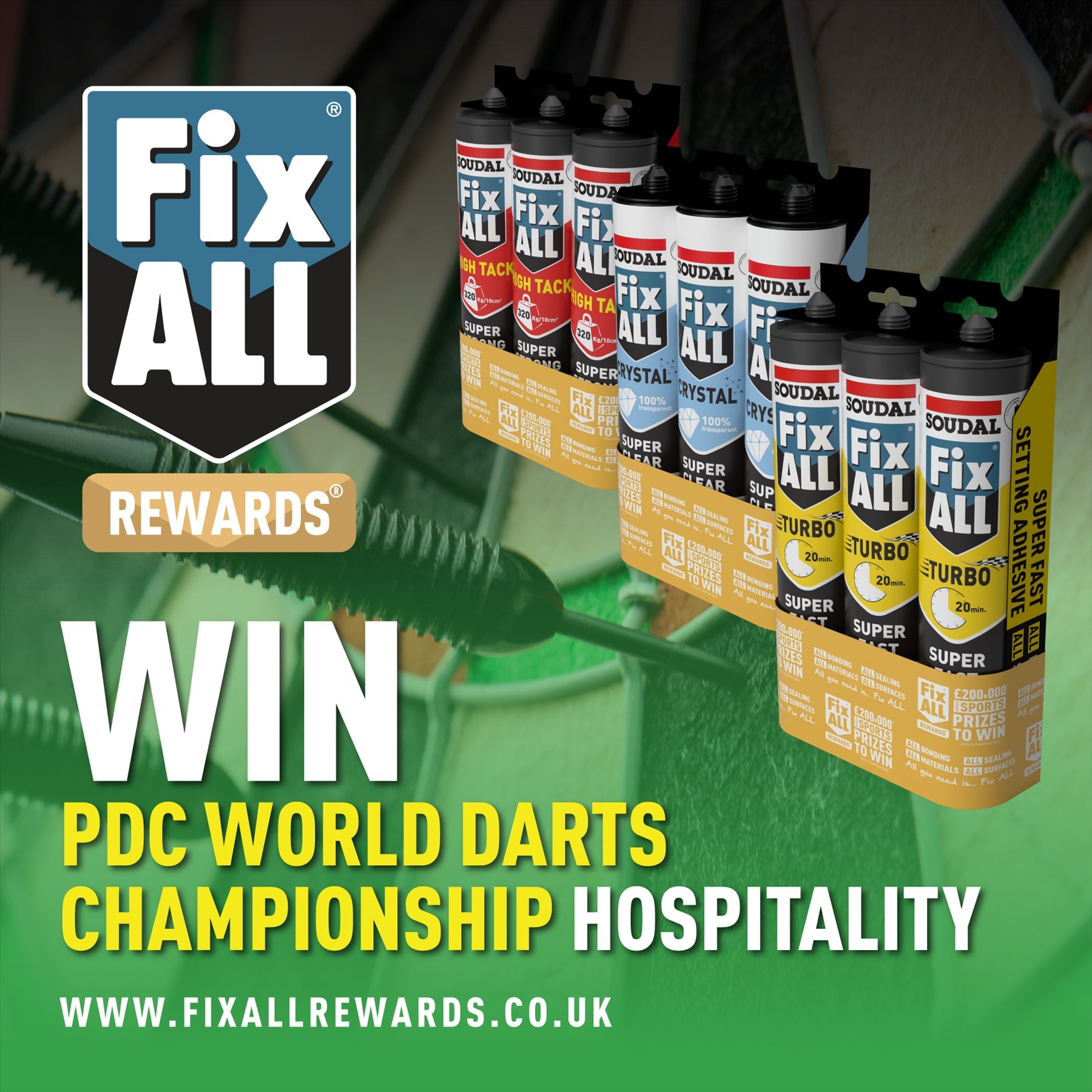 Soudal Fix ALL Promotional 3 pack High Tack Adhesive Sealant Hybrid Polymer Strong Grab 290ml