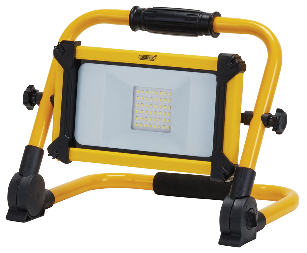 Draper 20W 2200LM FOLDING SITELIGHT 03183 230V Rechargeable Folding Site Light, 20W, 2200 Lumens