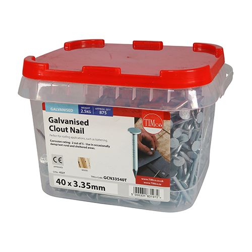 TIMCO Clout Nail - Galvanised 40 x 3.35 Pack 2.5