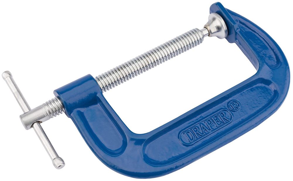 51953 Draper C Clamp, 100 x 60mm 391GP Work Light C Cramps Professional Trade DIY Workshop Garage Use