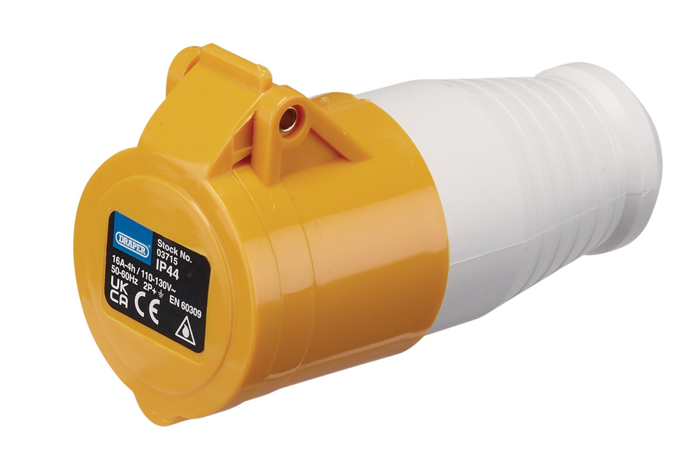 Draper 110 VOLT BS 16AMP SITE SOCKET 03715 110V Site Socket, 16A