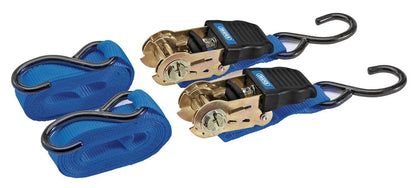 Draper 4.5MTR RAT.TIE DOWN STRAP 2PK 92769 92769 Ratcheting Tie Down Strap Sets