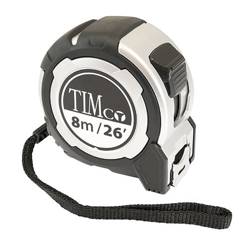 MOQ - TIMCO Tape Measure 8m/26ft x 25mm Pack 1