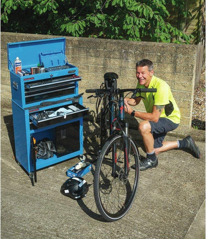 Draper 19563 Blue Roller Cabinet & Tool Chest Combo Lockable Garage Storage