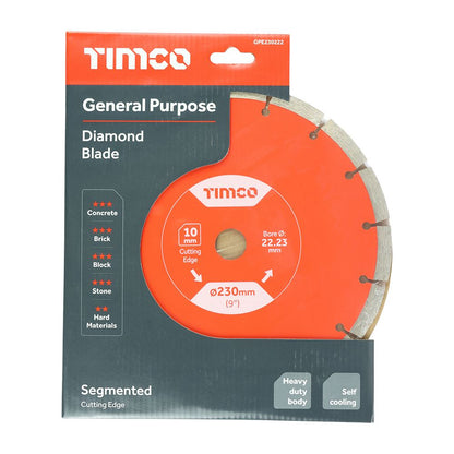 TIMCO GP Diamond Blade Seg 230 x 22.2 Pack 1