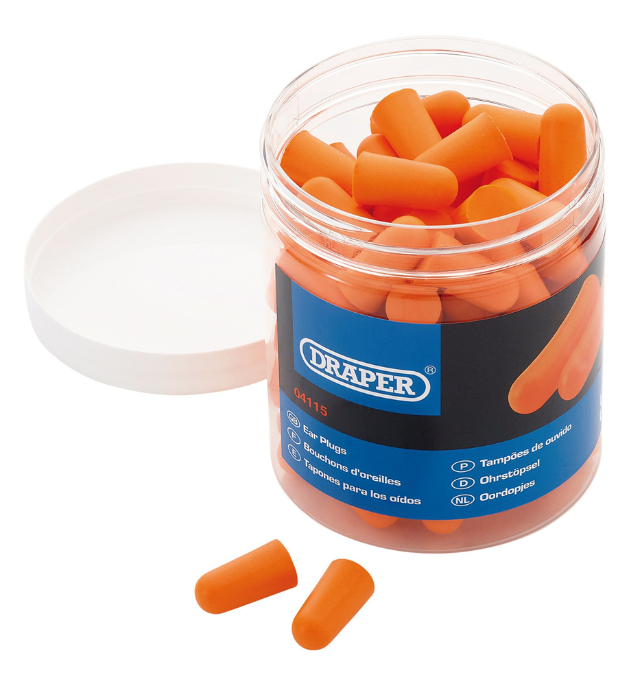 Draper EAR PLUGS - DISPENSER OF 50PR 04115 Disposable Ear Plugs (Jar of 50 Pairs)