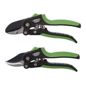 Draper BYPASS/ANVIL SECATEUR 2PC SET 08986 Anvil and Bypass Secateurs Set, 200mm (2 Piece)