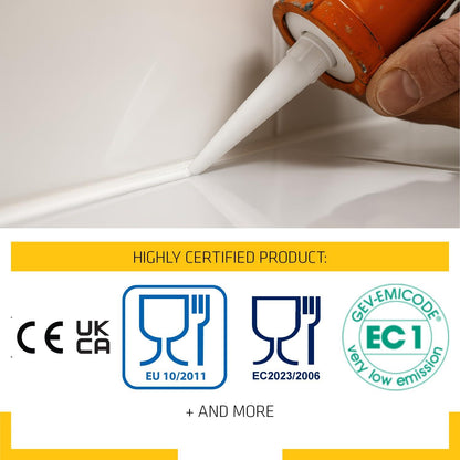 Sika Stixall Maximum Grab White 290ml Building Adhesive – Ultra High Grab, Waterproof, Flexible Interior & Exterior Bonding