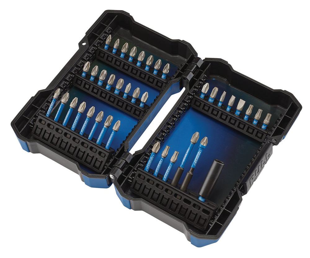 Draper 38PC IMPACT S/DRIVER SET 04929 Impact Screwdriver Bit Set, 1/4" Hex (38 Piece)