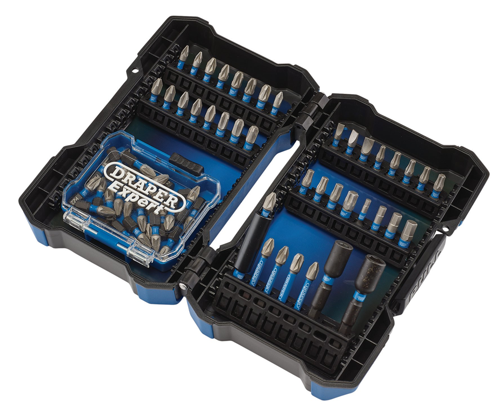 Draper 65PC IMPACT S/DRIVER SET 04932 Impact Screwdriver Bit Set, 1/4" Hex (65 Piece)
