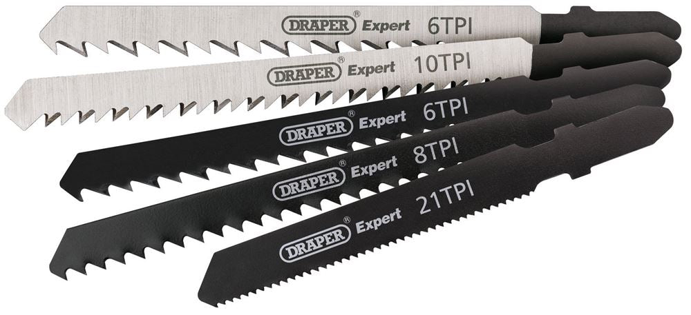 DRAPER 81734 - Assorted Jigsaw Blade Set (5 Piece)