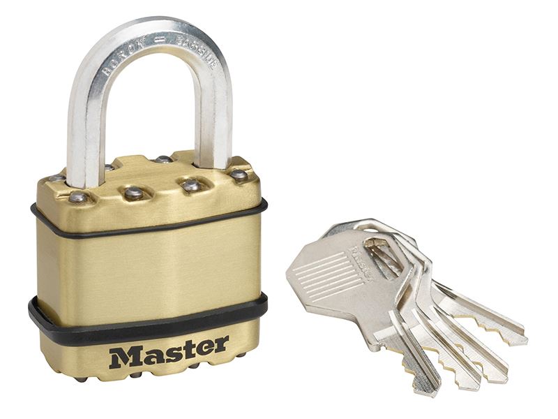 MasterLock M1BEURD Excell� Brass Finish 45mm Padlock 4-Pin