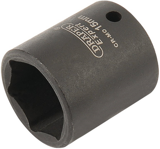 Draper 15MM IMPACT SOCKET 1/4DR 05062 1/4" Sq. Dr. Draper Expert HI-TORQÂ® Metric Impact Sockets