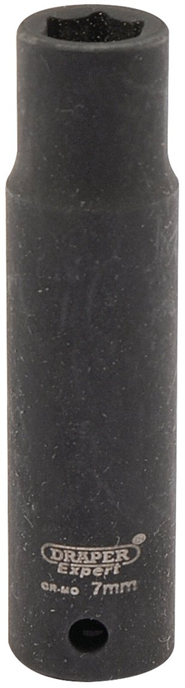 Draper 7MM IMP.DEEP SCKET 1/4DR 05185 1/4" Sq. Dr. Draper Expert HI-TORQÂ® Metric Deep Impact Sockets