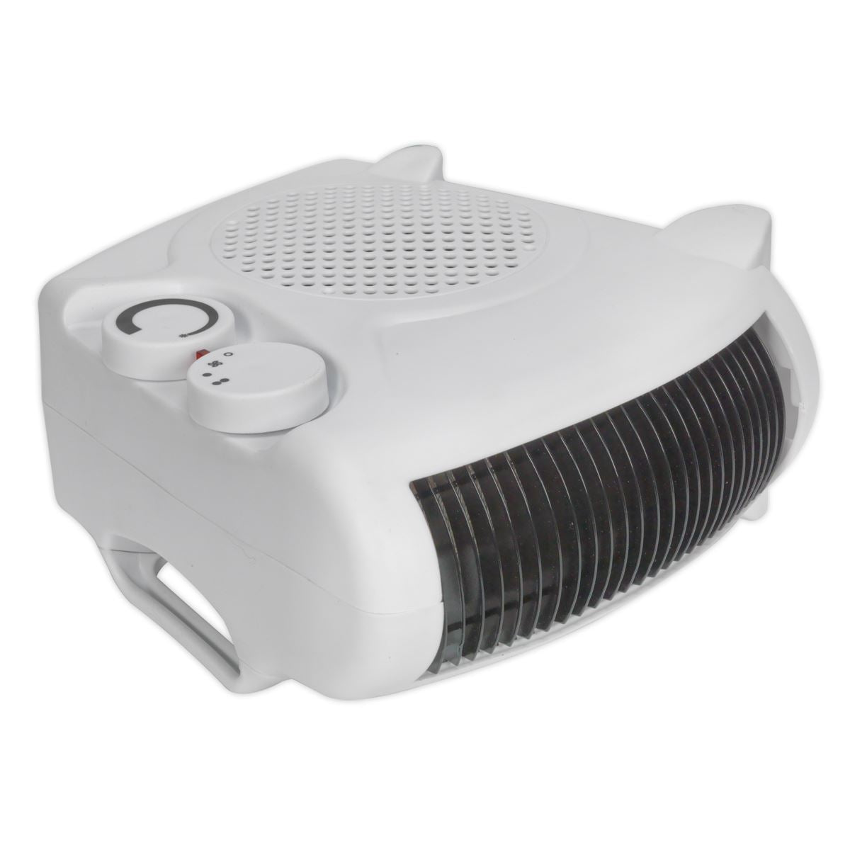 Sealey FH2010 Fan Heater with 2 Heat Settings & Thermostat 2000W/230V | 1000/2000W, Thermostat, Tip-Over Switch | Tough composite case with integral