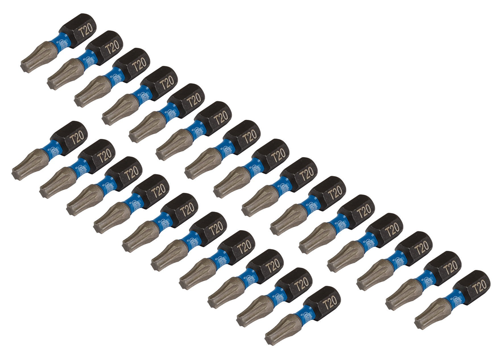Draper T20X25MM IMPACT S/D BIT 25PK 05692 TX-STARÂ® Impact Screwdriver Bits, 1/4" Hex