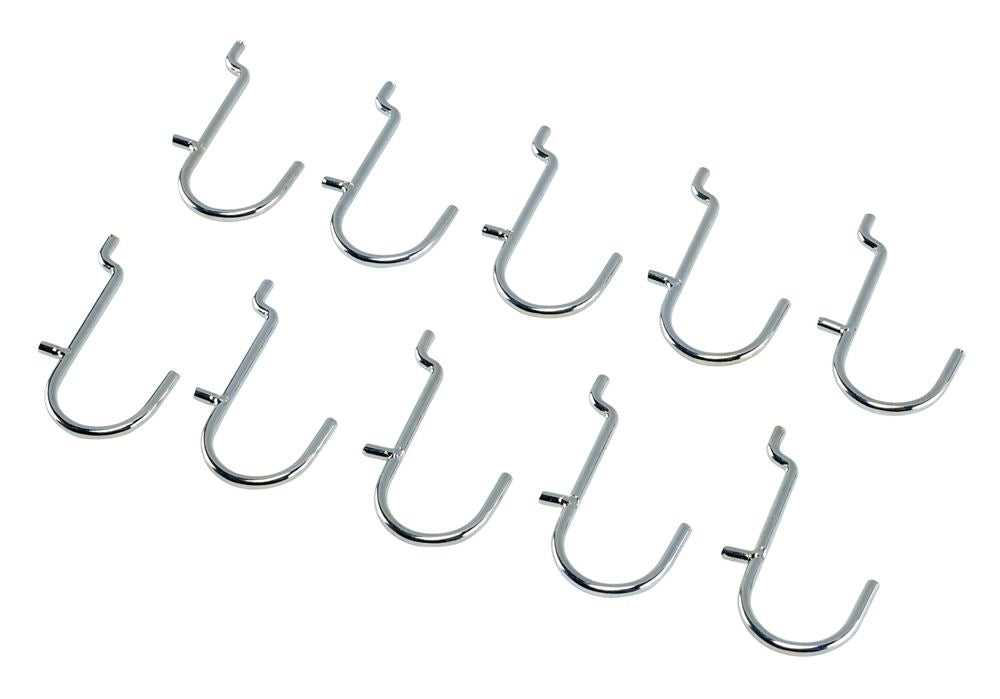 Draper J-HOOK PACK OF 10 10218 Metal J-Hooks for Back Panel/Pegboard (Pack of 10)