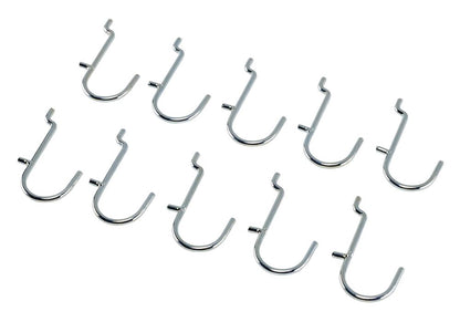 Draper J-HOOK PACK OF 10 10218 Metal J-Hooks for Back Panel/Pegboard (Pack of 10)