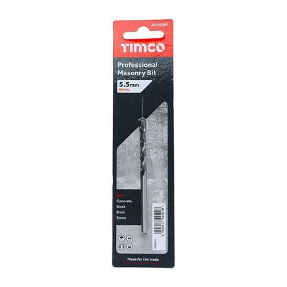 TIMCO Professional Masonry Bit 5.5 x 85 Pack 1
