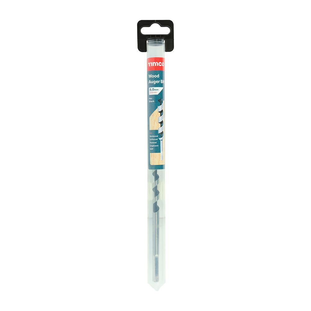 TIMCO Hex Shank Wood Auger Bit 6.0 x 235 Pack 1