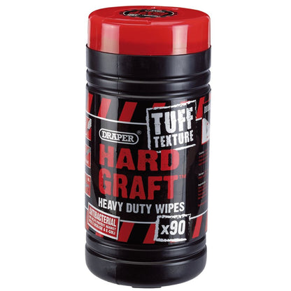 84712 Hard Graft Hard Graft Tuff Texture Heavy Duty Wipes (Tub of 90) HGW-HD90 Janitorial Professional Trade DIY Workshop Garage Use