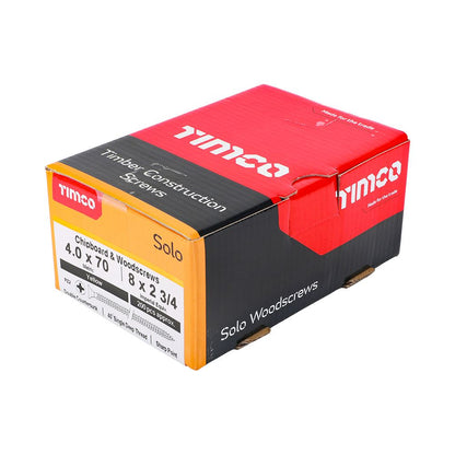 TIMCO Solo Woodscrew PZ2 CSK ZYP 4.0 x 70 Gold Pack 200